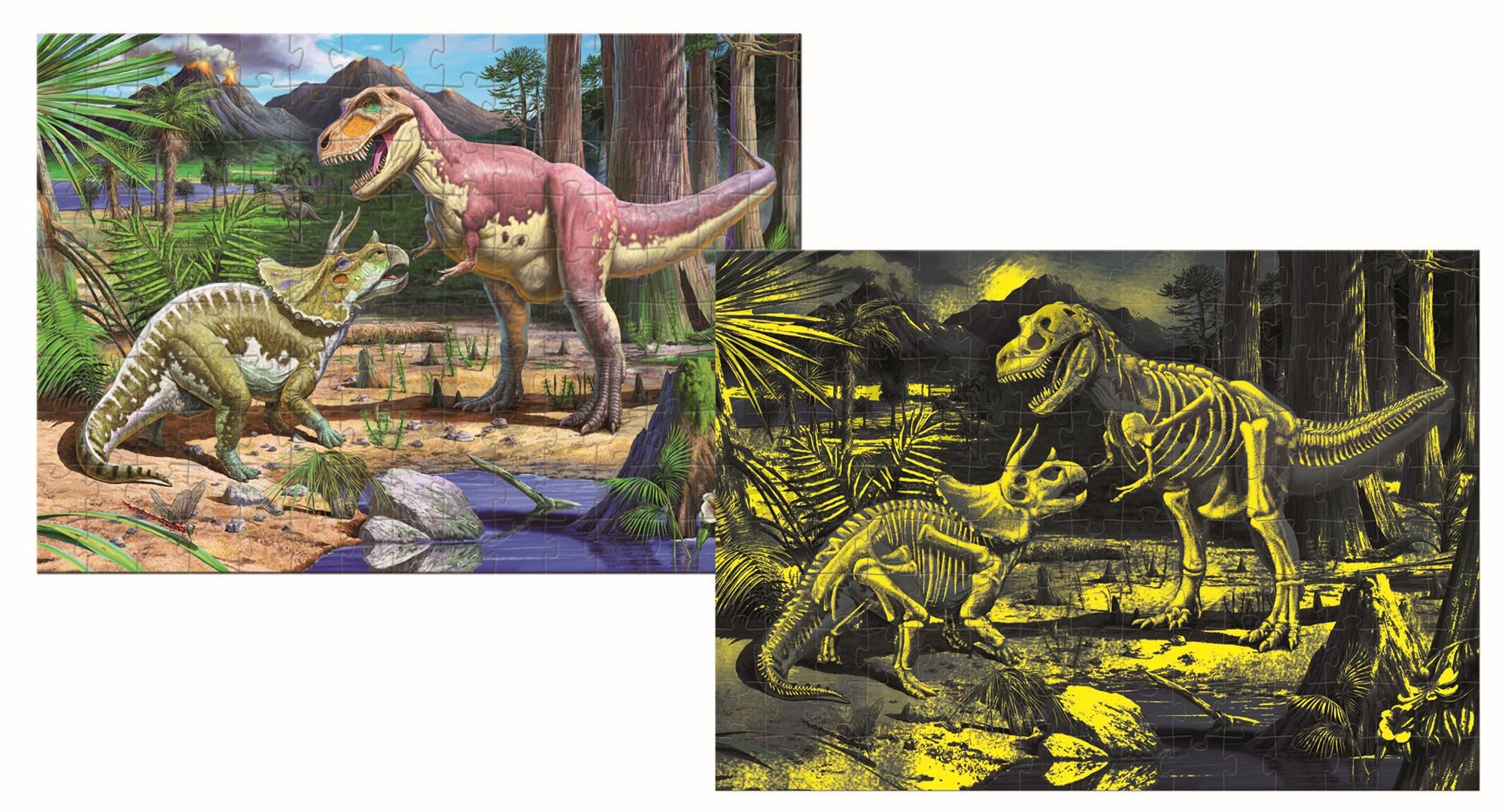 Puzzle Pre Deti Dinosaury Educa Svietiace