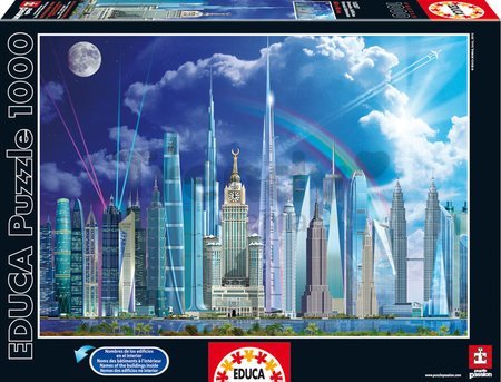 Puzzle Genuine Tall Buildings Educa 1000 dielov od 12 rokov