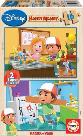 Drevené puzzle Handy Manny Educa 2x 16 dielov