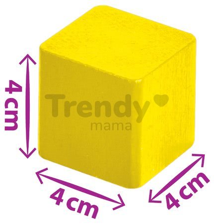 Drevené kocky farebné Coloured Wooden Blocks XL Baby Eichhorn extra veľké 50 kusov veľkosť 40 mm od 12 mes