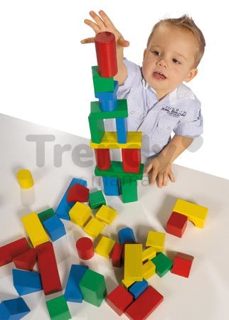 Drevené kocky farebné Coloured Wooden Blocks XL Baby Eichhorn extra veľké 50 kusov veľkosť 40 mm od 12 mes