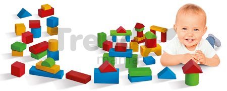 Drevené kocky farebné Coloured Wooden Blocks XL Baby Eichhorn extra veľké 50 kusov veľkosť 40 mm od 12 mes