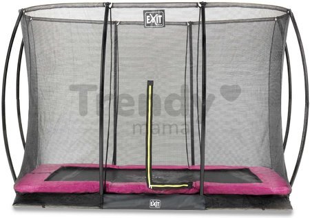 Trampolína s ochrannou sieťou Silhouette Ground Pink Exit Toys prízemná 214*305 cm ružová