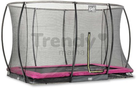 Trampolína s ochrannou sieťou Silhouette Ground Pink Exit Toys prízemná 214*305 cm ružová