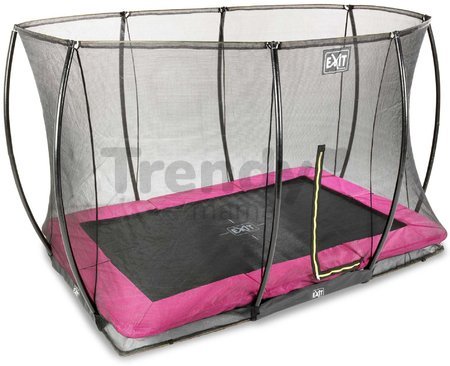 Trampolína s ochrannou sieťou Silhouette Ground Pink Exit Toys prízemná 214*305 cm ružová