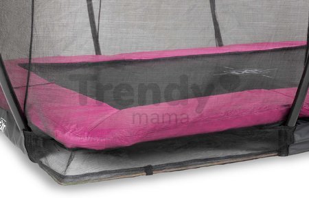 Trampolína s ochrannou sieťou Silhouette Ground Pink Exit Toys prízemná 214*305 cm ružová