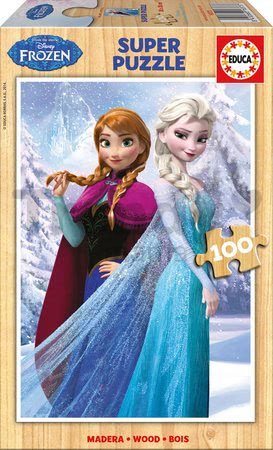 Drevené puzzle Frozen Educa 100 dielov od 5 rokov