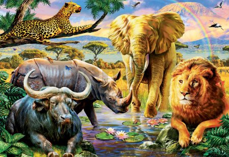 Puzzle Genuine The Big Five Educa 1000 dielov od 12 rokov