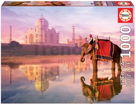 Puzzle Genuine Elephant at Taj Mahal Educa 1000 dielov od 12 rokov