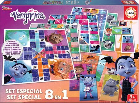 Detské spoločenské hry Vampirina 8v1 Special game set Educa od 4 rokov