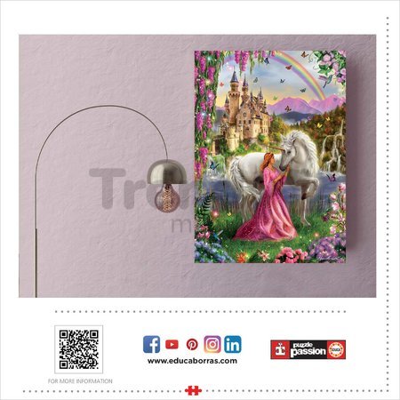 Puzzle Fairy and Unicorn Educa 500 dielov a Fix lepidlo od 11 rokov