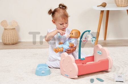 Kolíska s kolotočom Nursery Écoiffier s doplnkami pre 30 cm bábiku od 18 mes