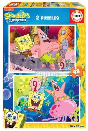 Puzzle Sponge Bob Educa 2x48 dielov