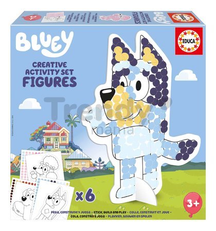 Kreatívne tvorenie 3D Make & Play Bluey Activity Set Educa vytvor si vlastnú postavičku psíka Bluey s nálepkami