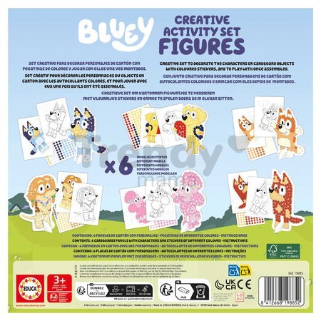 Kreatívne tvorenie 3D Make & Play Bluey Activity Set Educa vytvor si vlastnú postavičku psíka Bluey s nálepkami