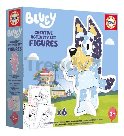 Kreatívne tvorenie 3D Make & Play Bluey Activity Set Educa vytvor si vlastnú postavičku psíka Bluey s nálepkami