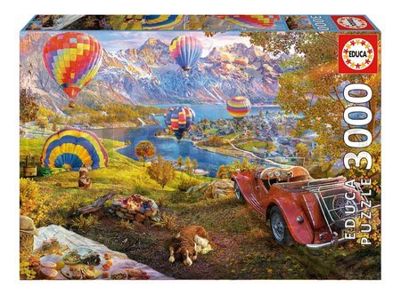 Puzzle Hot Air Balloon Valley Educa 3000 dielov a Fix lepidlo