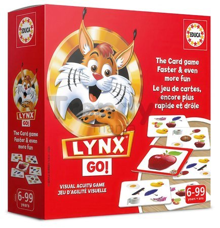 Spoločenská hra Rýchly ako rys Lynx Go! Educa v angličtine a francúzštine 70 obrázkov od 3 rokov EDU20094