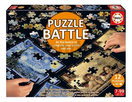 Puzzle Battle Umenie Art Educa 12 druhov puzzle 504 dielikov a 12 kariet s obrázkami od 7 rokov