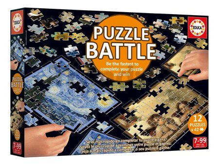 Puzzle Battle Umenie Art Educa 12 druhov puzzle 504 dielikov a 12 kariet s obrázkami od 7 rokov