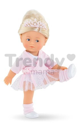 Bábika Rosy Ballerina Set Mini Corolline Corolle blond vlasy a modré oči 20 cm 3 doplnky