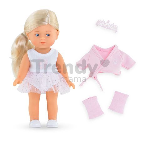 Bábika Rosy Ballerina Set Mini Corolline Corolle blond vlasy a modré oči 20 cm 3 doplnky