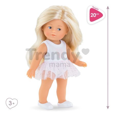 Bábika Rosy Ballerina Set Mini Corolline Corolle blond vlasy a modré oči 20 cm 3 doplnky