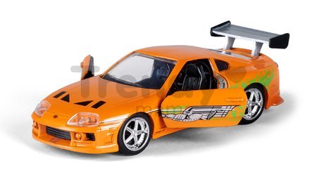 Autíčka Nissan Silvia S15 2001 a Toyota Supra 1995 Fast & Furious Twin Pack Jada kovové s otvárateľnými dverami dĺžka 19 cm 1:32