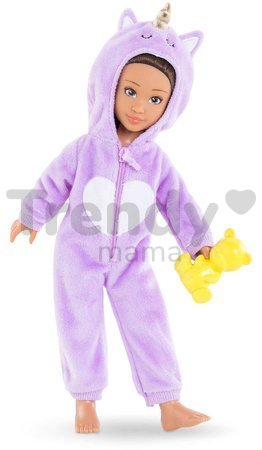 Bábika Luna Pyjama Party Set Corolle Girls s dlhými hnedými vlasmi 28 cm 7 doplnkov od 4 rokov