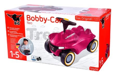 Odrážadlo Bobby Car Neo Aubergine BIG zvukové s 3-vrstvovými gumovými kolesami a mriežkovanou maskou od 12 mes