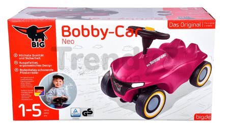 Odrážadlo Bobby Car Neo Aubergine BIG zvukové s 3-vrstvovými gumovými kolesami a mriežkovanou maskou od 12 mes