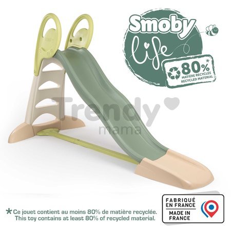 Šmykľavka s dvojitou vlnou a vodotryskom 230 cm Toboggan XL Slide Life Smoby s pevnou konstrukciou a UV filtrom - model 2025