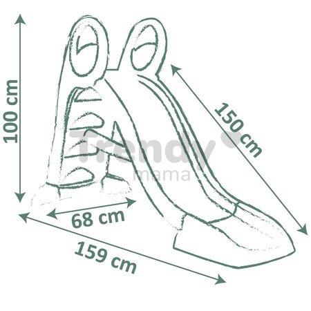 Šmykľavka s vodnou hrou 150 cm KS Slide Life Smoby protišmykové schody s UV filtrom od 24 mes - model 2025