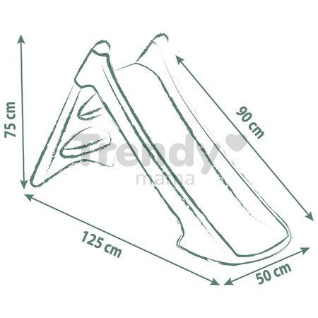Šmykľavka s vodnou hrou 90 cm XS Slide Green Life Smoby s UV filtrom zelená od 24 mes - model 2025