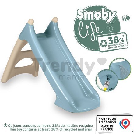 Šmykľavka s vodnou hrou 90 cm XS Slide Blue Life Smoby s UV filtrom modrá od 24 mes - model 2025