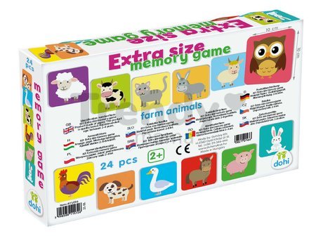 Pexeso zvieratká Extra Size Memory Game Dohány pamäťová hra 24 dielikov od 24 mes