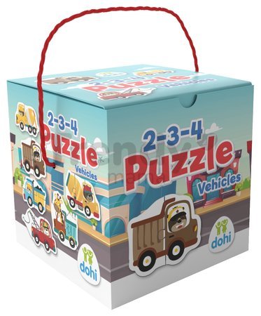 Puzzle vozidlá Vehicles Dohány 2-3-4 dieliky od 18 mes