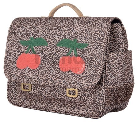 Školská aktovka It Bag Midi Leopard Cherry Jeune Premier ergonomická luxusné prevedenie 30*38 cm