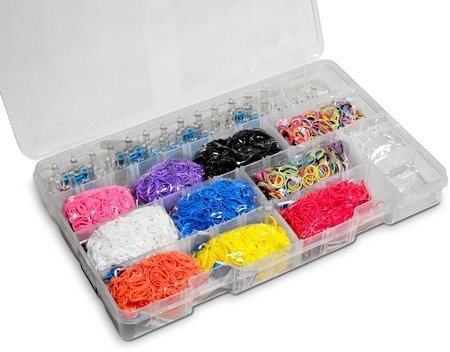 Darčekový box Starter Kit Gift Box Medium Rainbow Loom sada 6000 gumičiek s 2 háčikmi od 6 rokov RL48