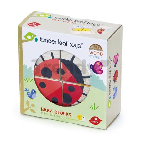 Drevené rozprávkové kocky Baby Blocks Tender Leaf Toys s maľovanými obrázkami od 18 mes