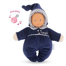 Játékbaba Babidoux Navy Blue Starry Dreams Mon Doudou Corolle kék szemekkel és csörgővel 20 cm 0 hó-tól CO060040