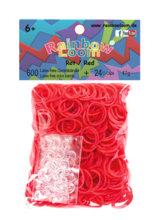 Rainbow Loom originálne gumičky 600 kusov červené od 6 rokov