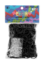 Rainbow Loom eredeti gumik 600 darab fekete 6 évtől