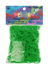 Rainbow Loom eredeti gumik 600 darab sötétzöld 6 évtől