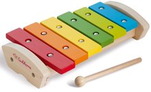 Fa xilofon Wooden Xylophone Eichhorn kalapáccsal 6 különböző hangnemmel 24 hó-tól EH5075