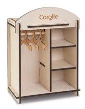 Ruhásszekrény Wooden Dressing Room Corolle 30-36 cm játékbabának és 3 fa akasztó CO141380