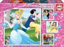 Dětské puzzle Disney Princezny Educa progresivní 12-16-20-25 dílů