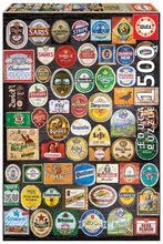 Puzzle Beer labels Collage Educa 1500 dielov + Fix puzzle lepidlo od 11 rokov EDU18463