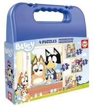 Puzzle Bluey Progressive Educa 12-16-20-25 dielov v kufríku od 3 rokov EDU19830