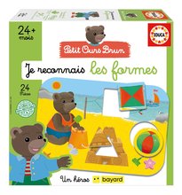 Oktatójáték legkisebbeknek Je reconnais les formes Educa Ismerkedem a geometriai alakzatokkal ábrák révén 4 kép 12 darabos 24 hó-tól EDU19876